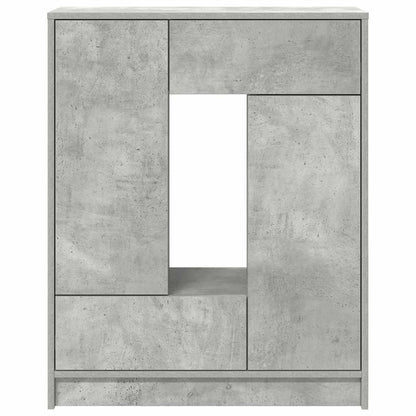 Sideboard mit Schubladen und Türen Betongrau 73x31x90 cm