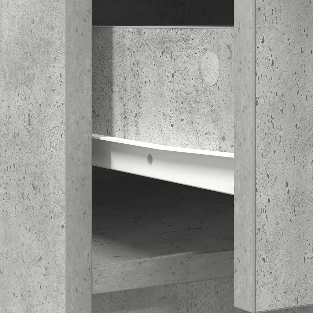 Sideboard mit Schubladen und Türen Betongrau 73x31x90 cm