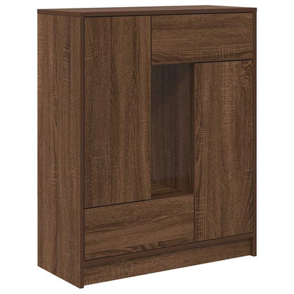 Sideboard mit Schubladen Türen Braun Eichen-Optik 73x31x90 cm
