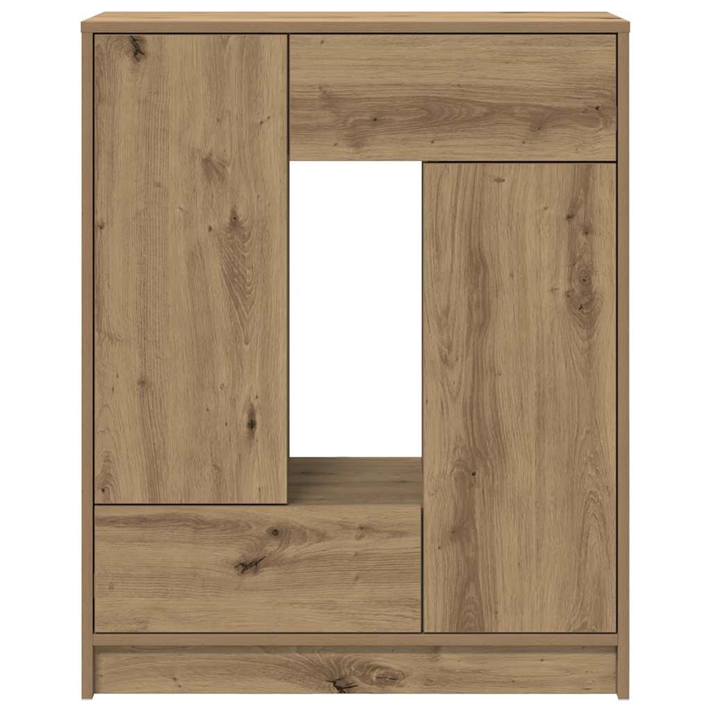 Sideboard mit Schubladen und Türen Artisan-Eiche 73x31x90 cm