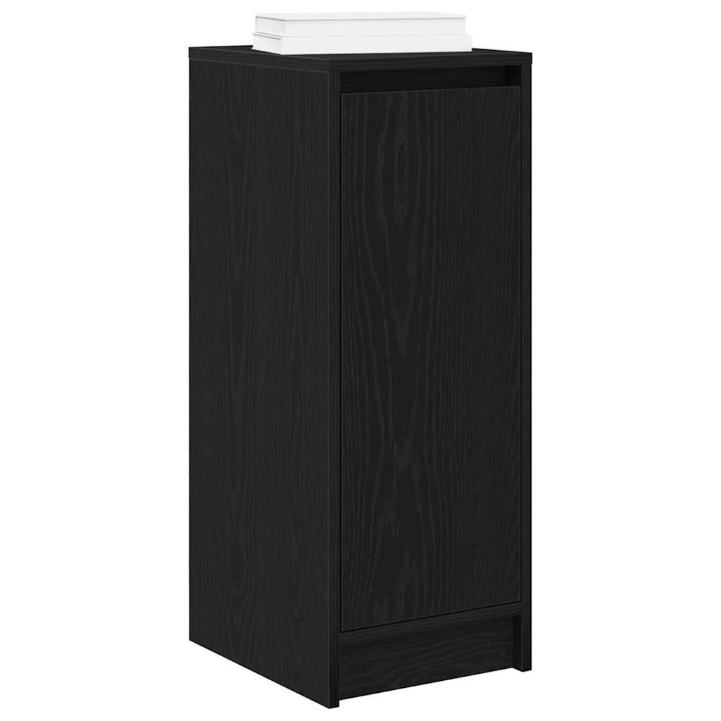 Schuhschrank Schwarz Eichen-Optik 29,5x34x76 cm Holzwerkstoff