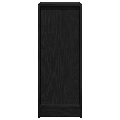 Schuhschrank Schwarz Eichen-Optik 29,5x34x76 cm Holzwerkstoff