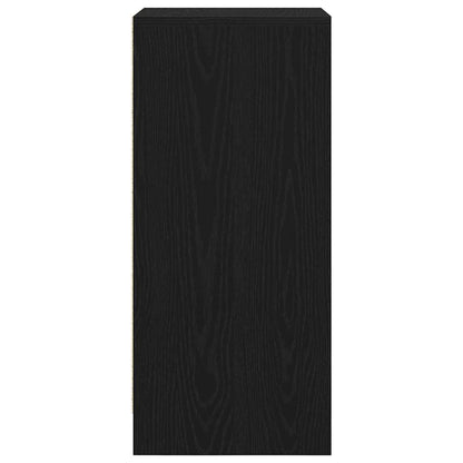 Schuhschrank Schwarz Eichen-Optik 29,5x34x76 cm Holzwerkstoff
