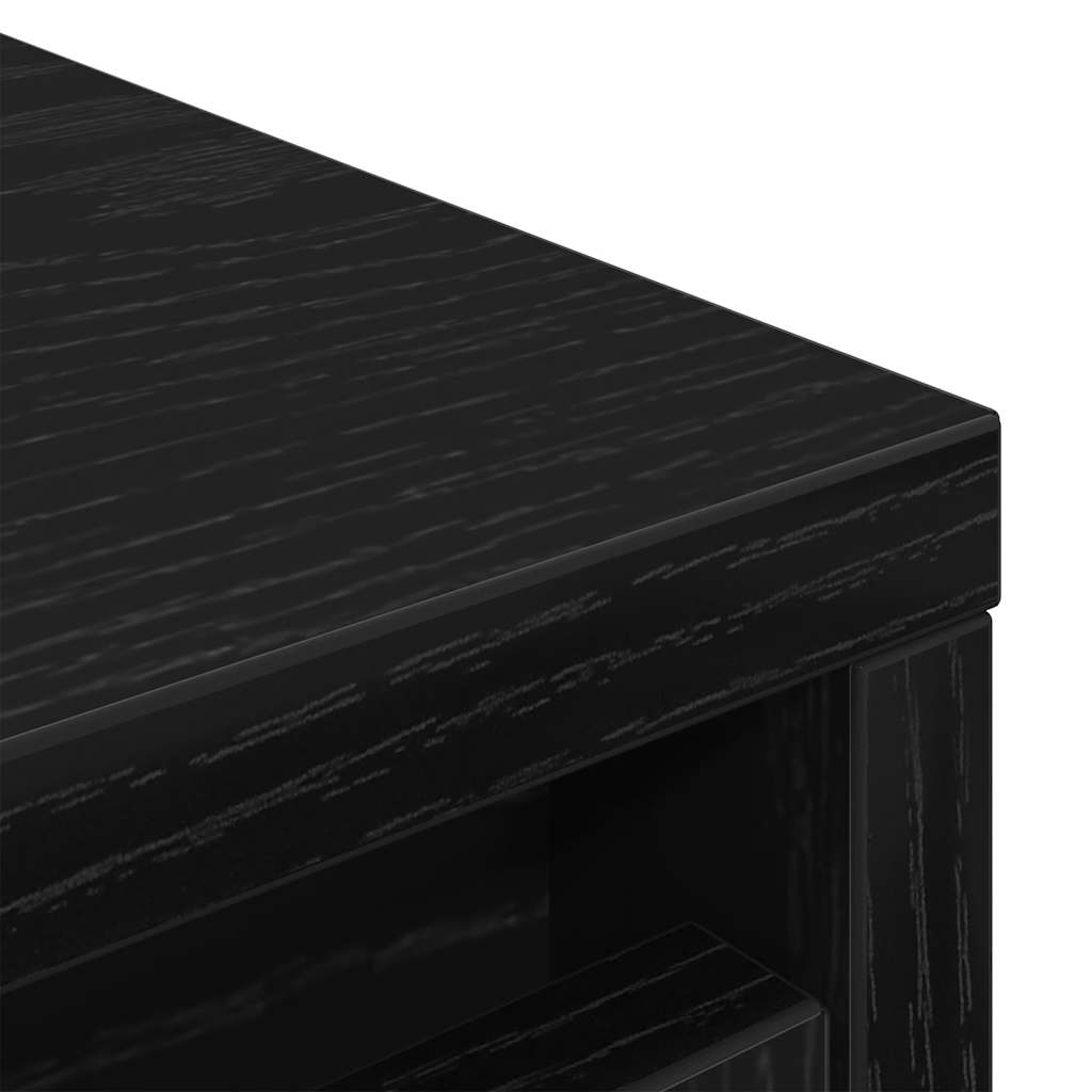 Schuhschrank Schwarz Eichen-Optik 29,5x34x76 cm Holzwerkstoff