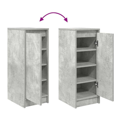 Schuhschrank Betongrau 29,5x34x76 cm Holzwerkstoff