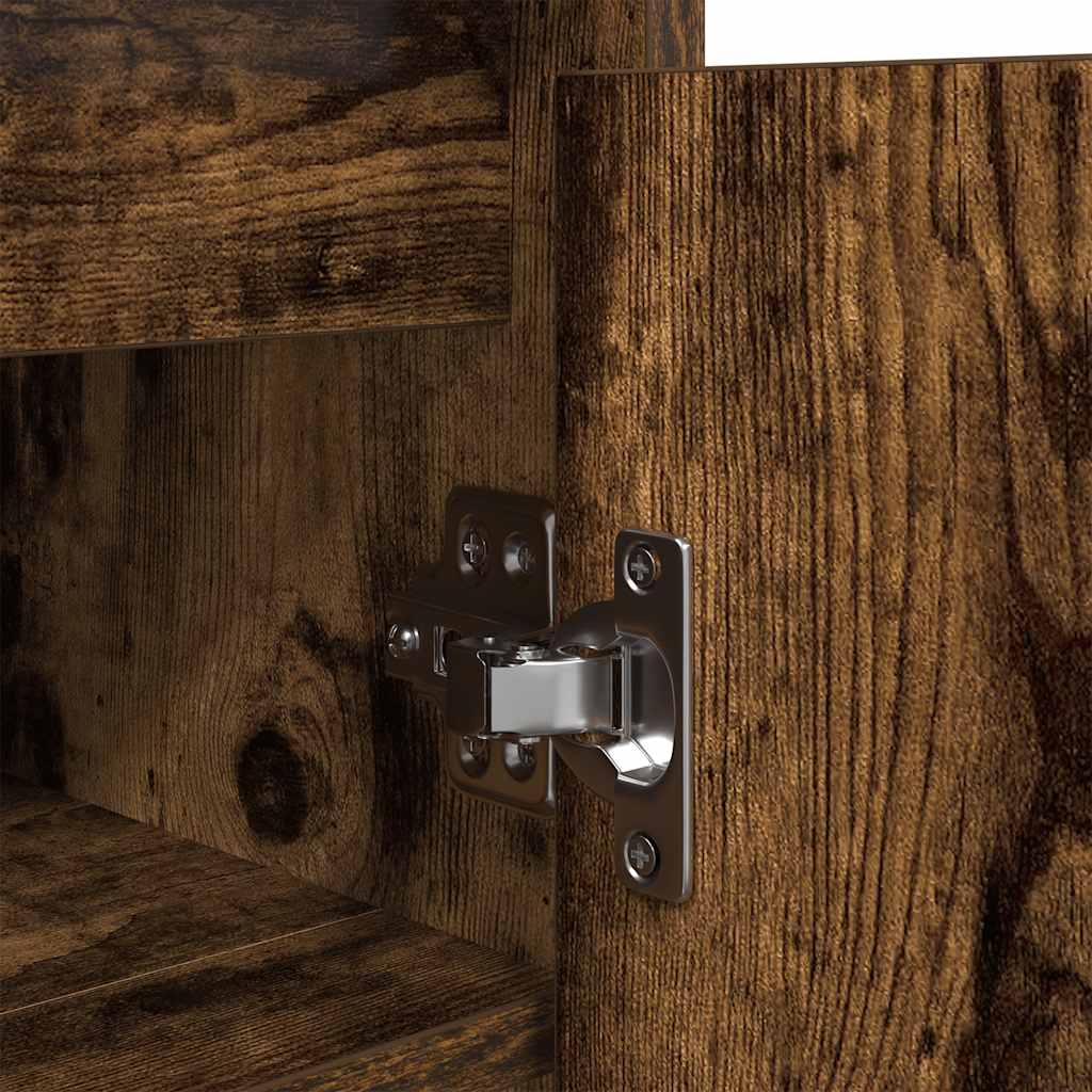 Schuhschrank Räuchereiche 29,5x34x76 cm Holzwerkstoff