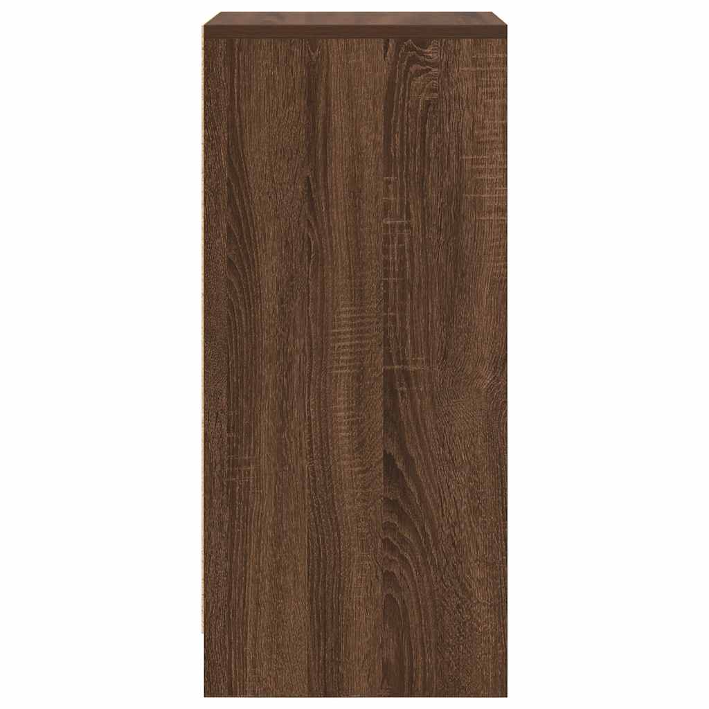Schuhregal Braun Eichen-Optik 29,5x34x76 cm Holzwerkstoff