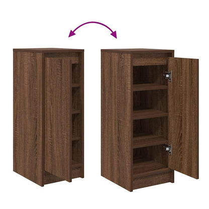 Schuhregal Braun Eichen-Optik 29,5x34x76 cm Holzwerkstoff