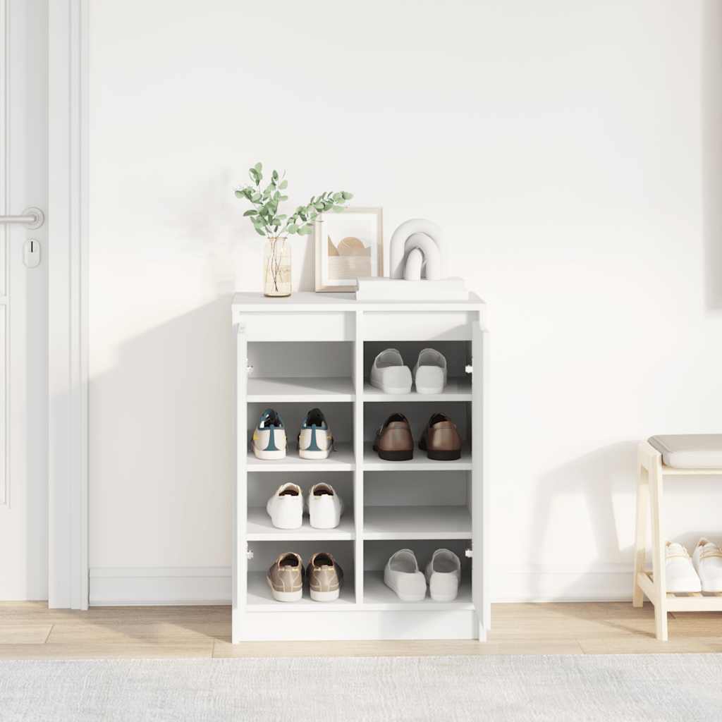 Schuhschrank Weiß 57x34x76 cm Holzwerkstoff