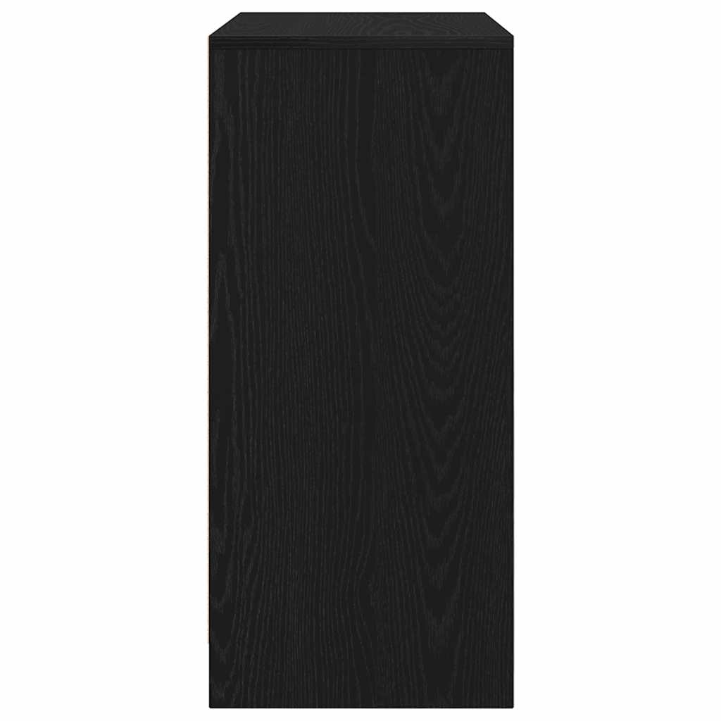 Schuhschrank Schwarz Eichen-Optik 57x34x76 cm Holzwerkstoff