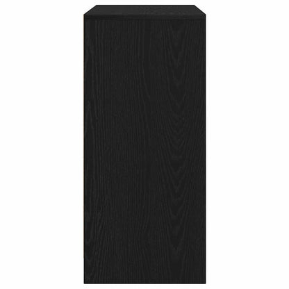 Schuhschrank Schwarz Eichen-Optik 57x34x76 cm Holzwerkstoff