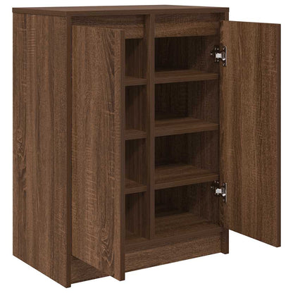 Schuhregal Braun Eichen-Optik 57x34x76 cm Holzwerkstoff