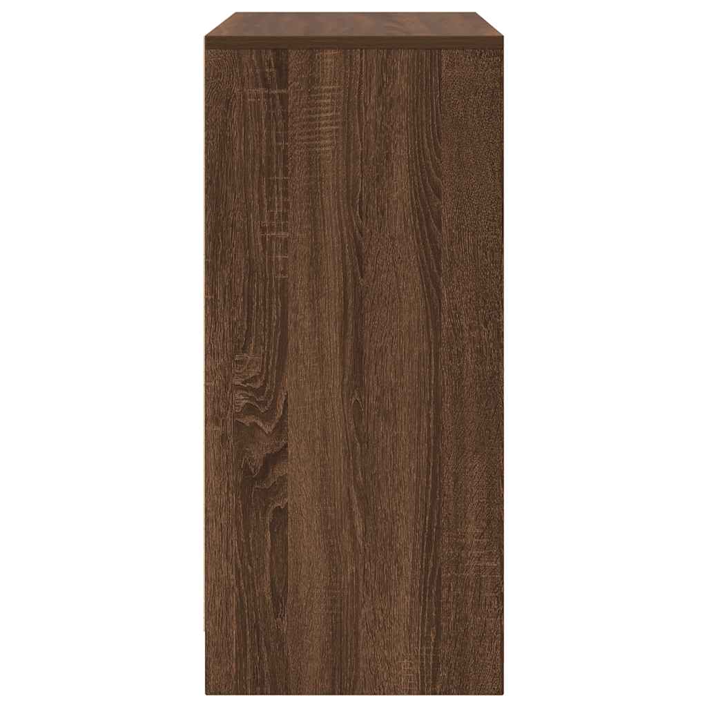 Schuhregal Braun Eichen-Optik 57x34x76 cm Holzwerkstoff