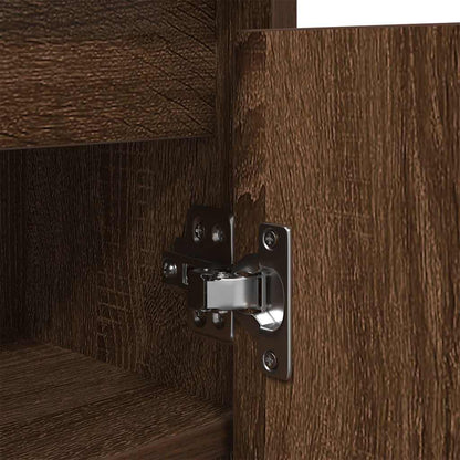 Schuhregal Braun Eichen-Optik 57x34x76 cm Holzwerkstoff