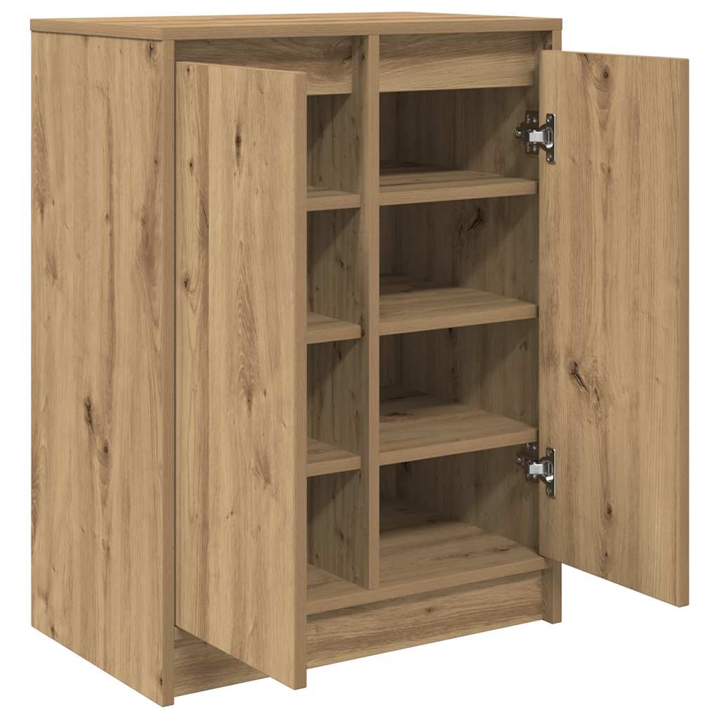 Schuhschrank Artisan-Eiche 57x34x76 cm Holzwerkstoff