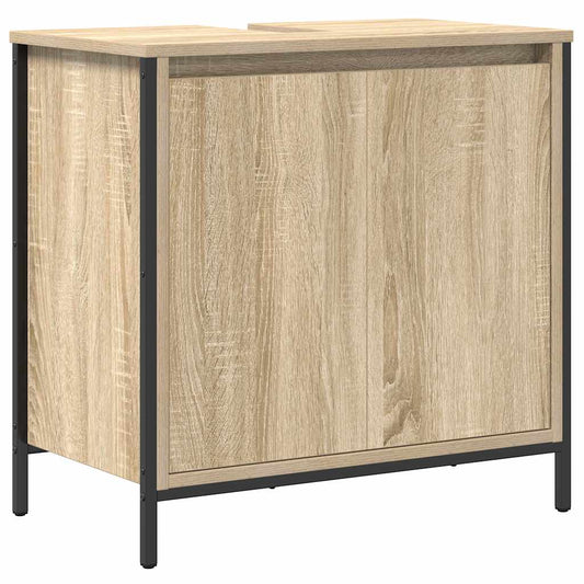 Waschbeckenunterschrank Sonoma-Eiche 60x34,5x60 cm
