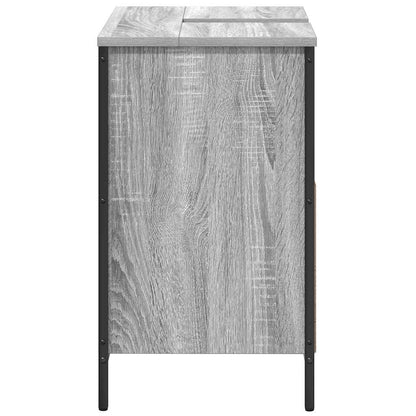 Waschbeckenunterschrank Grau Sonoma 60x34,5x60 cm