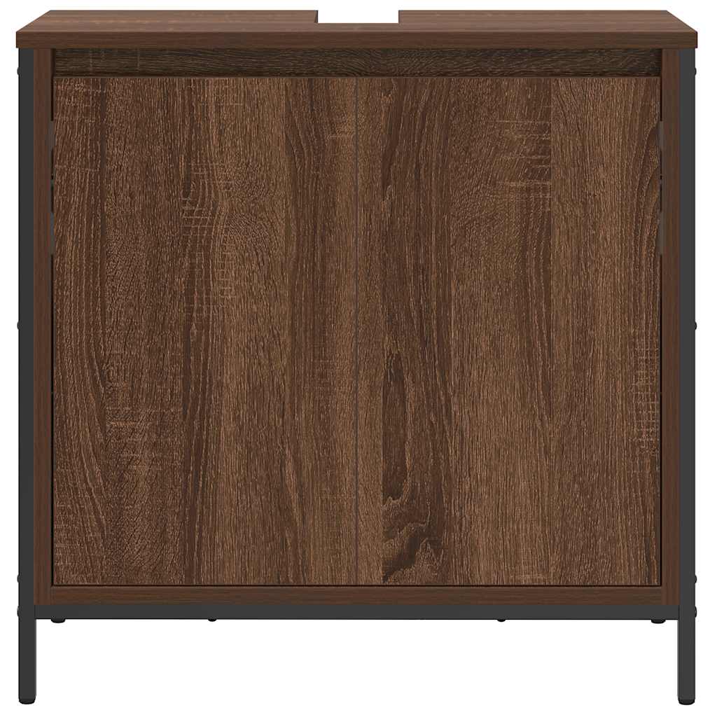 Waschbeckenunterschrank Braun Eichen-Optik 60x34,5x60 cm