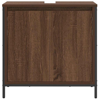 Waschbeckenunterschrank Braun Eichen-Optik 60x34,5x60 cm
