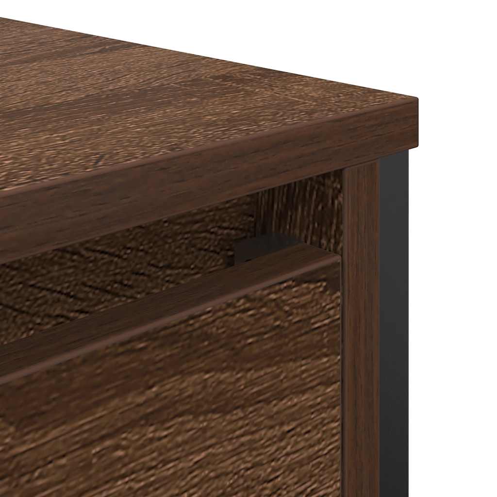 Waschbeckenunterschrank Braun Eichen-Optik 60x34,5x60 cm
