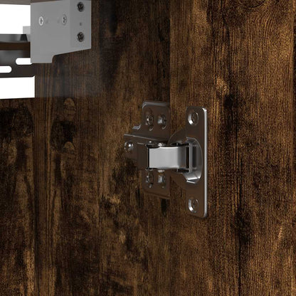 Bad-Wandschrank mit Spiegel Räuchereiche 60x21x60 cm