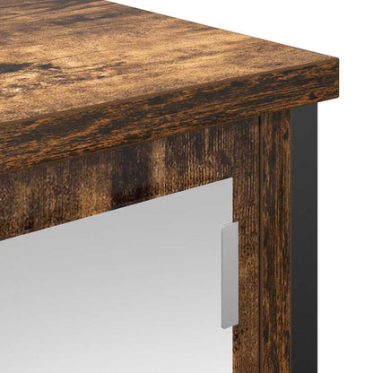 Bad-Wandschrank mit Spiegel Räuchereiche 50x21x60 cm