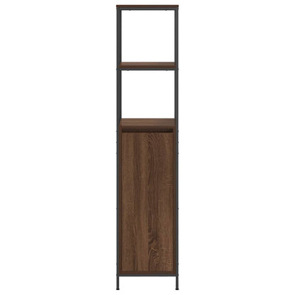 Badschrank mit Regalen Braun Eichen-Optik 36x35x165 cm