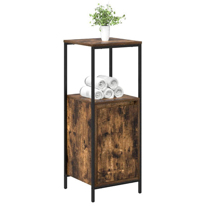 Badschrank mit Regalen Räuchereiche 36x35x95 cm