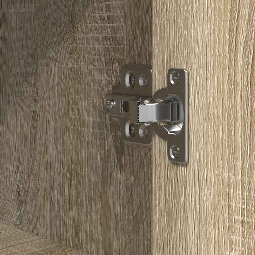 Badschrank mit Regalen Sonoma-Eiche 76,5x35x95 cm