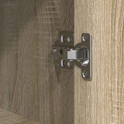 Badschrank mit Regalen Sonoma-Eiche 76,5x35x95 cm