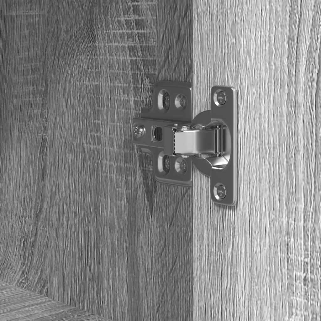 Badschrank mit Regalen Grau Sonoma 76,5x35x95 cm
