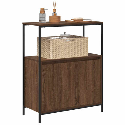 Badschrank mit Regalen Braun Eichen-Optik 76,5x35x95 cm