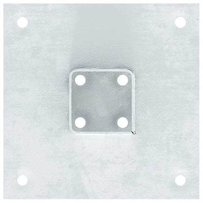 Pfostenträger Quadratisch 4Stk. Silber 46x46mm Verzinkter Stahl