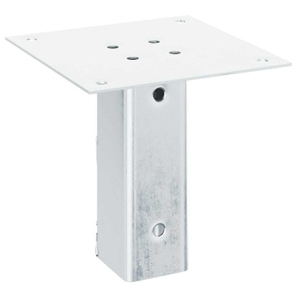Pfostenträger Quadratisch 4Stk. Silber 51x51mm Verzinkter Stahl