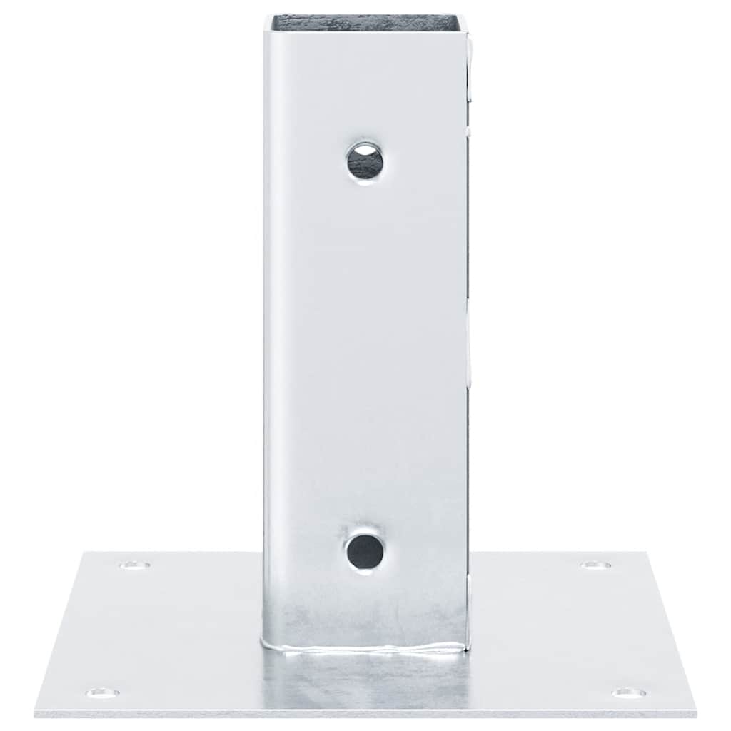 Pfostenträger Quadratisch 4Stk. Silber 51x51mm Verzinkter Stahl