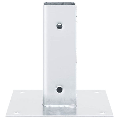 Pfostenträger Quadratisch 4Stk. Silber 51x51mm Verzinkter Stahl