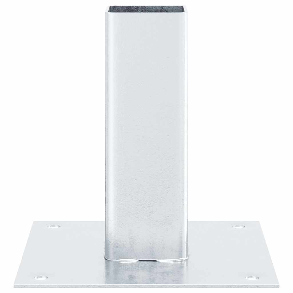Pfostenträger Quadratisch 4Stk. Silber 51x51mm Verzinkter Stahl