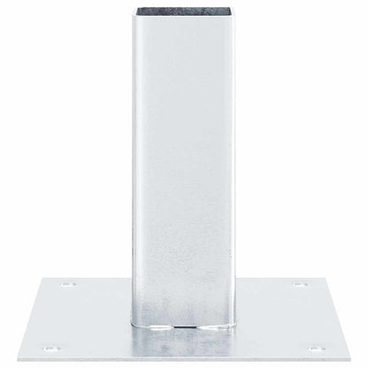 Pfostenträger Quadratisch 4Stk. Silber 51x51mm Verzinkter Stahl