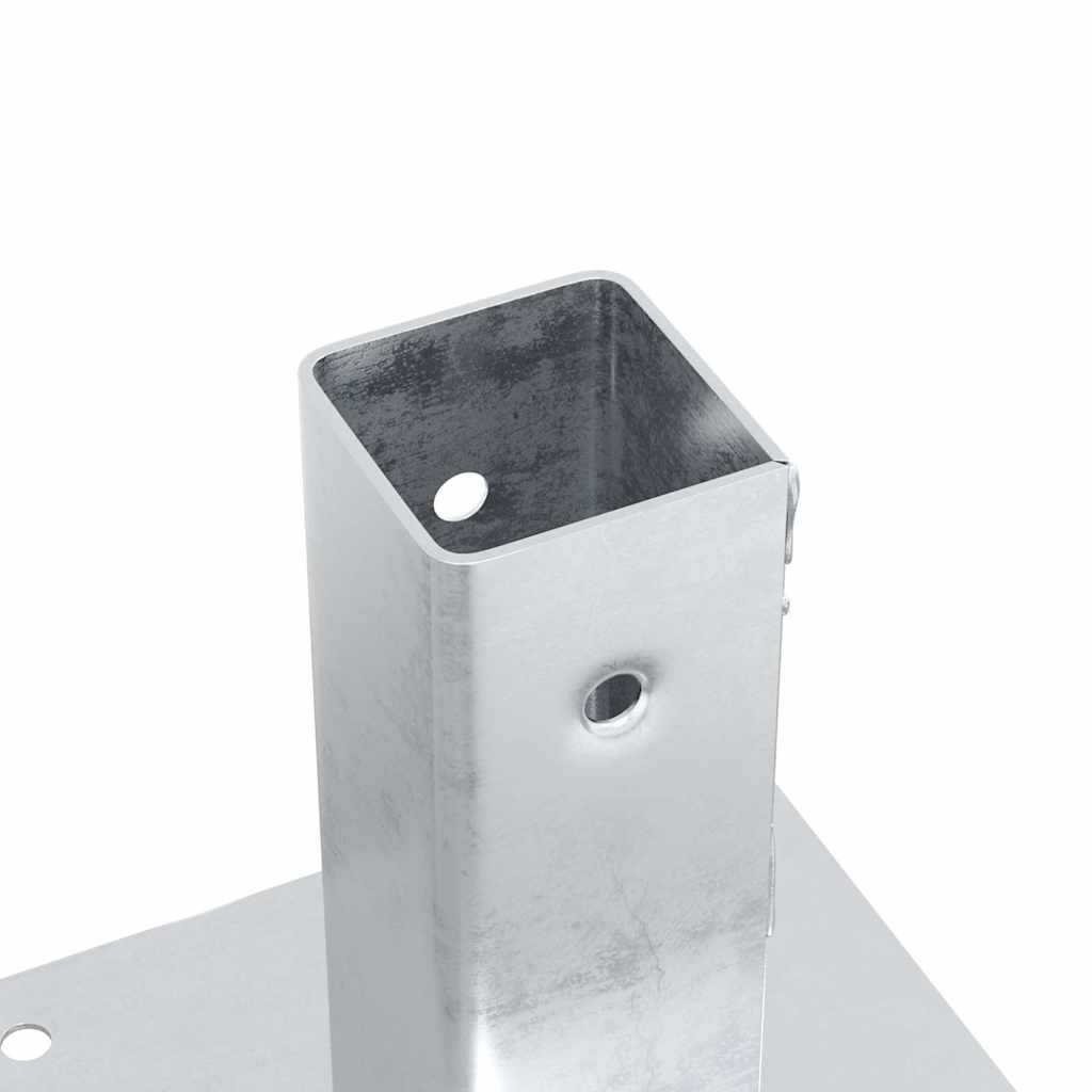 Pfostenträger Quadratisch 4Stk. Silber 51x51mm Verzinkter Stahl