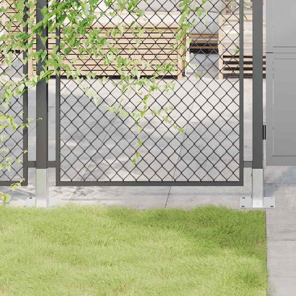 Pfostenträger Quadratisch 4Stk. Silber 51x51mm Verzinkter Stahl