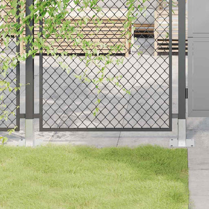 Pfostenträger Quadratisch 4Stk. Silber 51x51mm Verzinkter Stahl