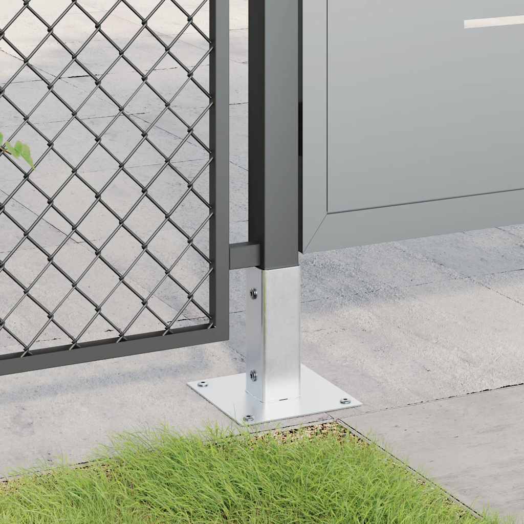 Pfostenträger Quadratisch 12 Stk. Silber 51x51mm Stahl Verzinkt