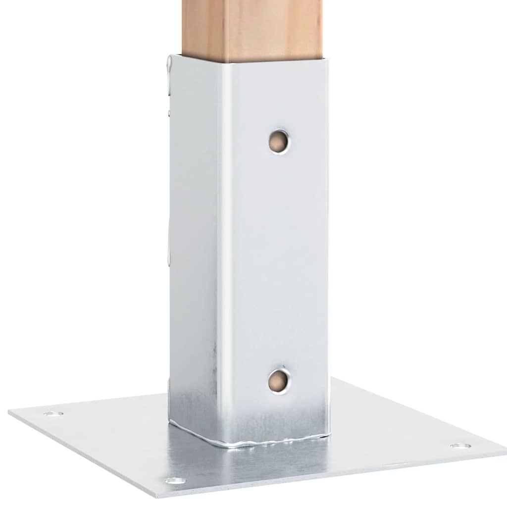 Pfostenträger Quadratisch 12 Stk. Silber 51x51mm Stahl Verzinkt
