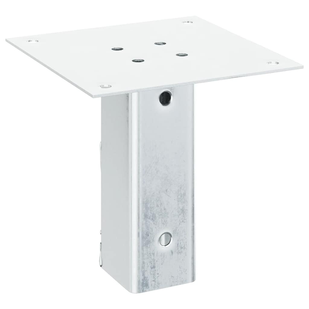 Pfostenträger Quadratisch 12 Stk. Silber 51x51mm Stahl Verzinkt