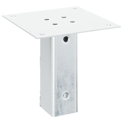 Pfostenträger Quadratisch 12 Stk. Silber 51x51mm Stahl Verzinkt