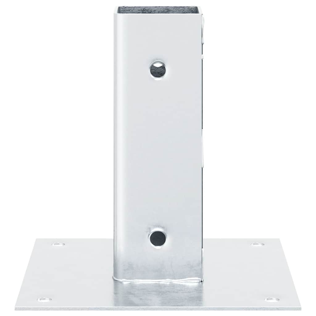 Pfostenträger Quadratisch 12 Stk. Silber 51x51mm Stahl Verzinkt