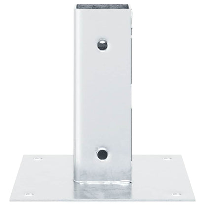 Pfostenträger Quadratisch 12 Stk. Silber 51x51mm Stahl Verzinkt