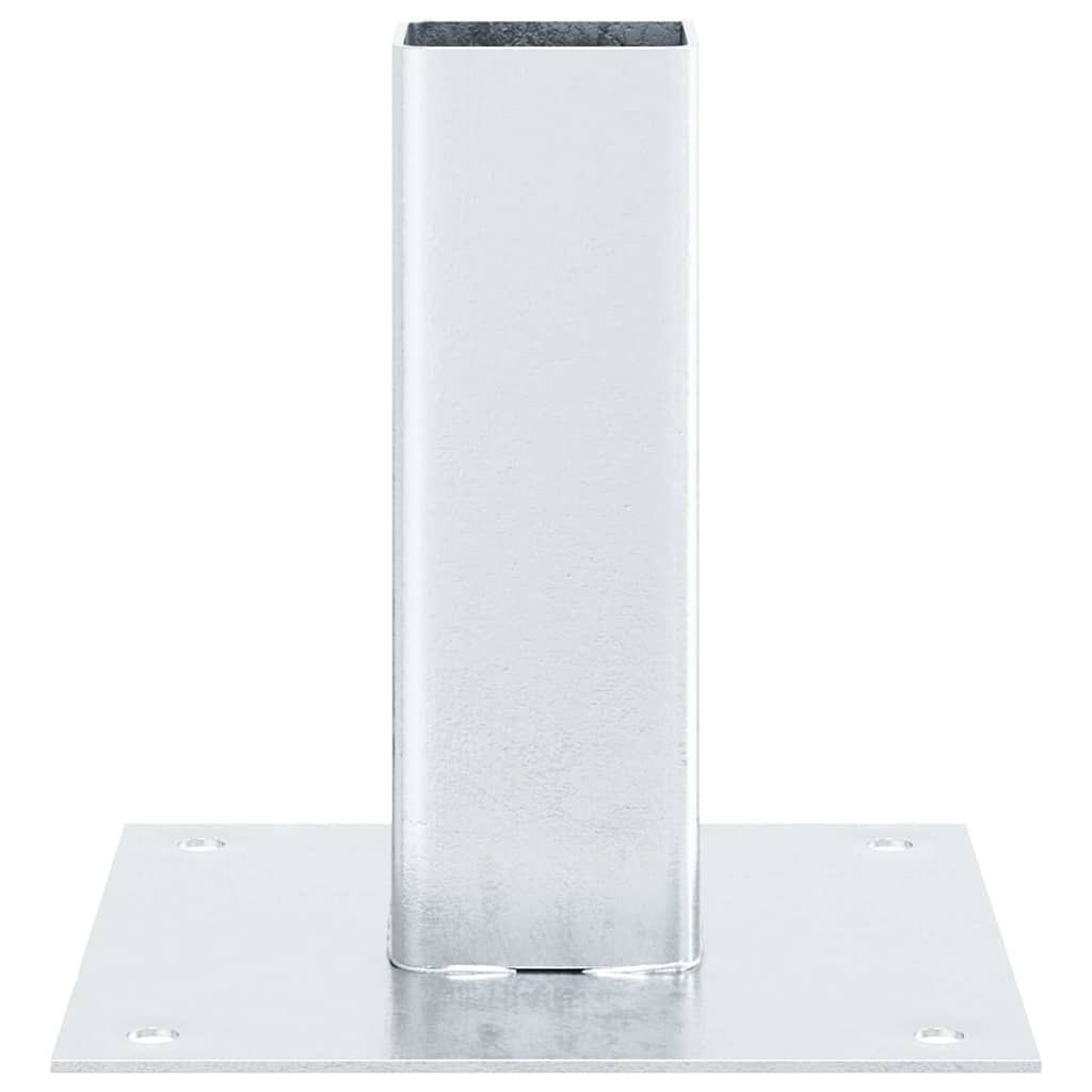Pfostenträger Quadratisch 12 Stk. Silber 51x51mm Stahl Verzinkt