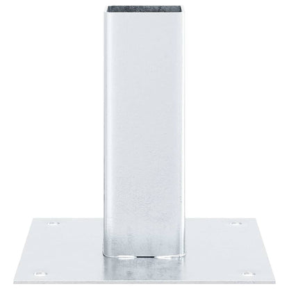 Pfostenträger Quadratisch 12 Stk. Silber 51x51mm Stahl Verzinkt