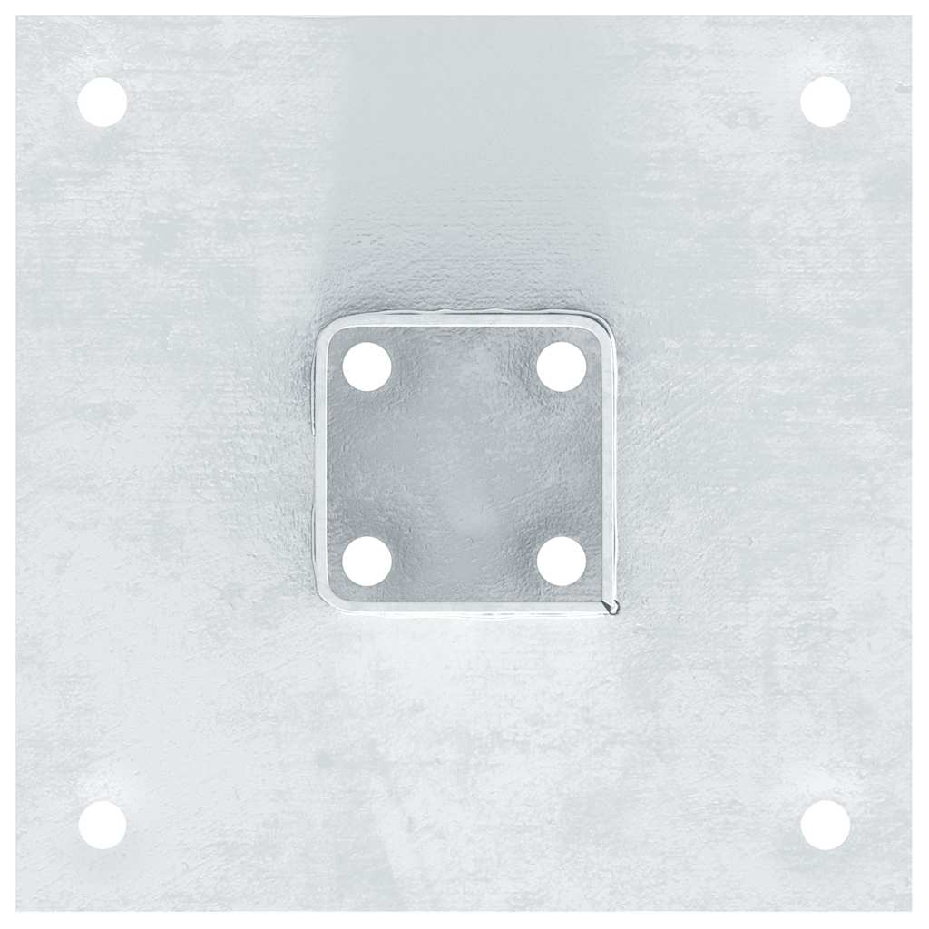Pfostenträger Quadratisch 12 Stk. Silber 51x51mm Stahl Verzinkt